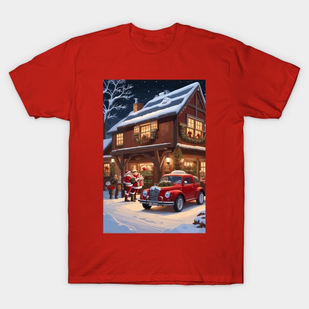 Christmas Poster T-Shirt by VENZ0LIC